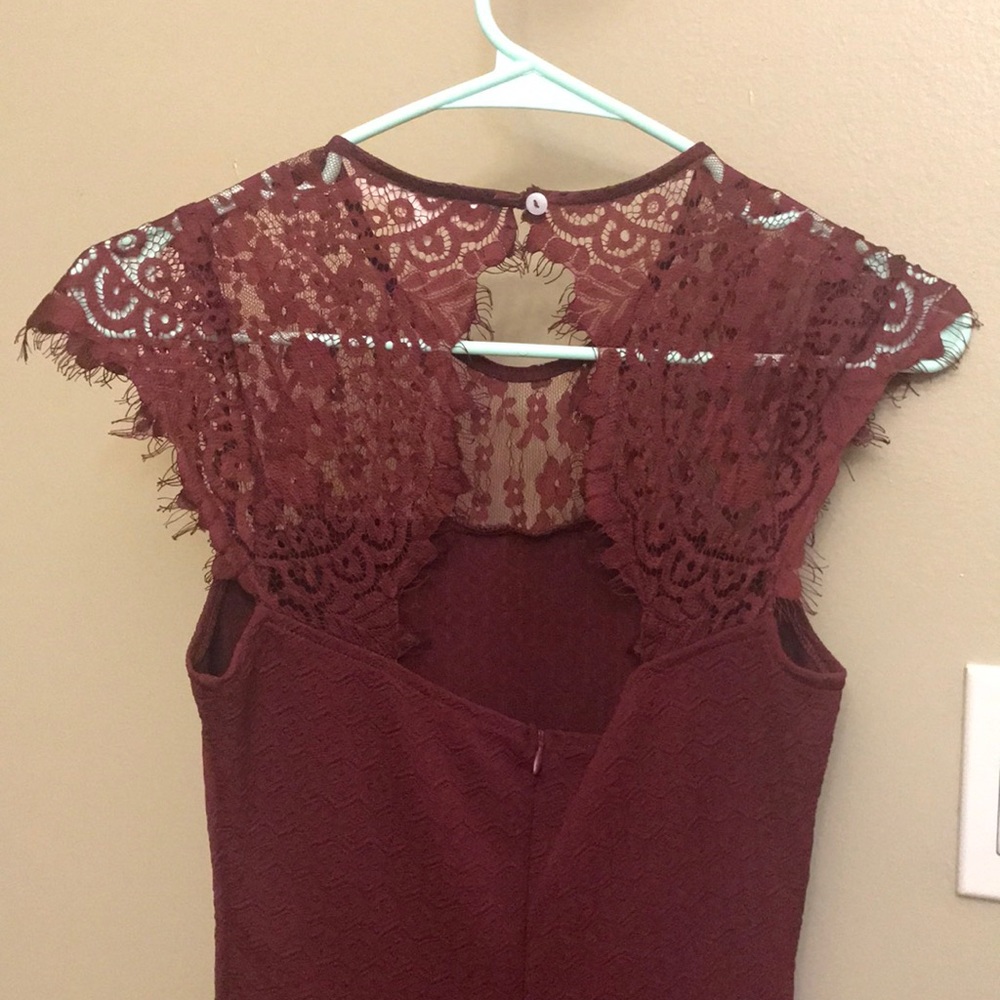 Burgundy Lace Dress (XS) from Francesca’s - Picture 3 of 5
